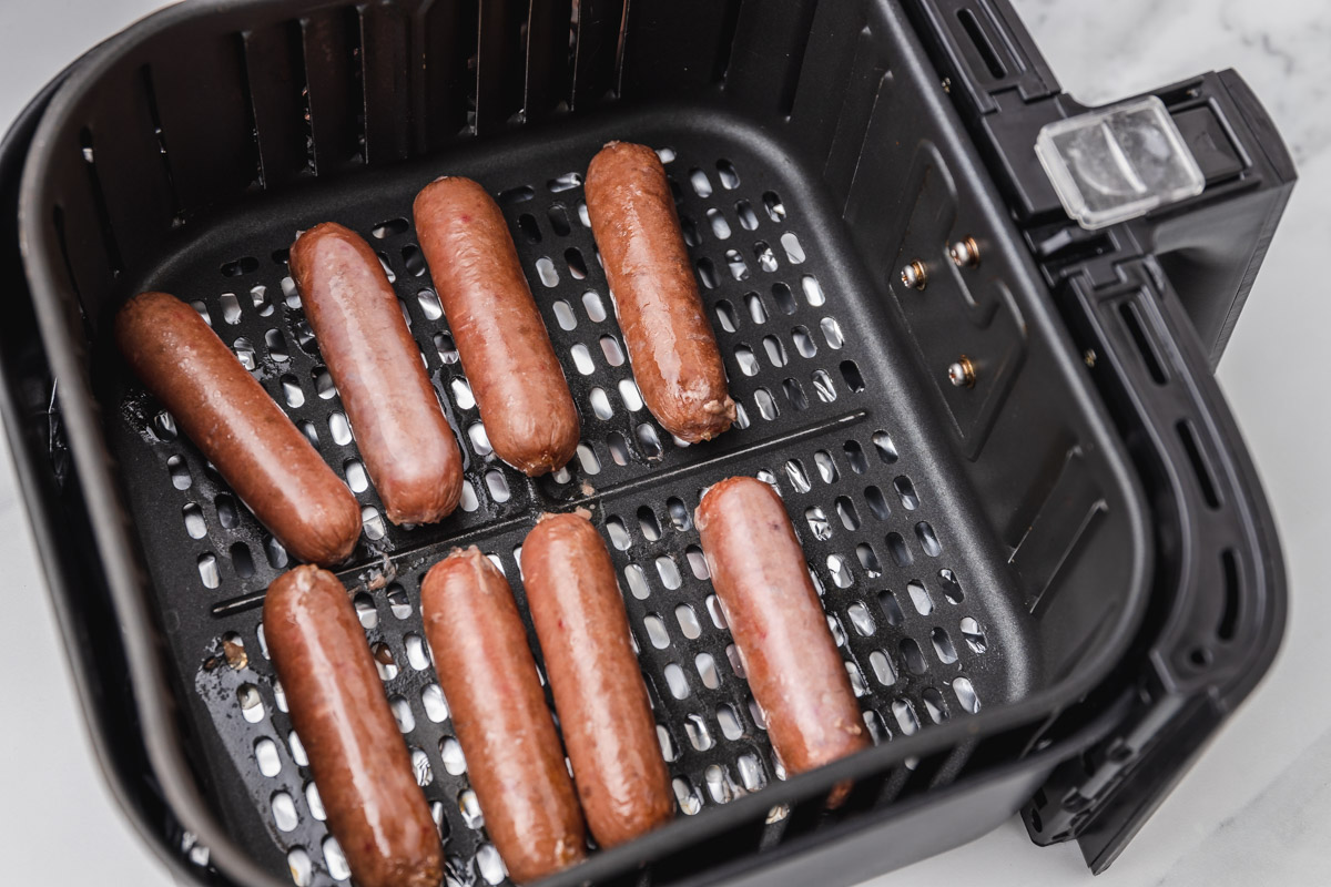 partially cooked sausages air fryer 